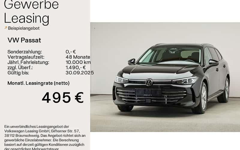 Schwarz Neu 2025 VW Passat Business Kombi | 58.855 € (Teuer) - Bild 1/4
