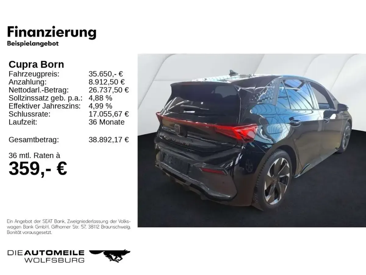 Second-hand Cupra Born e-Boost 169 kW (231 CP) 2025 Negru Hatchback