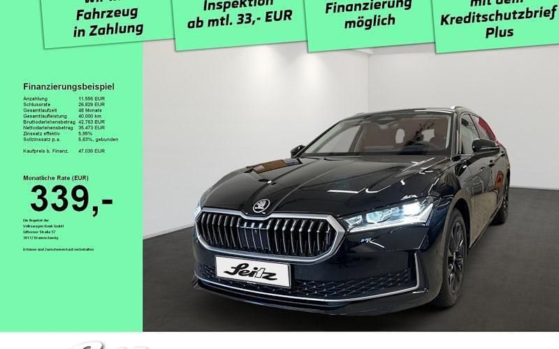 Ebony schwarz metallic Gebraucht 2024 Skoda Superb LAURIN & KLEMENT Kombi | 47.030 € - Bild 1/4