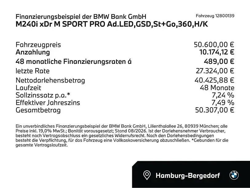 Gebraucht BMW M240i M Sport 374 PS (275 kW) 2024 Schwarz Coupé