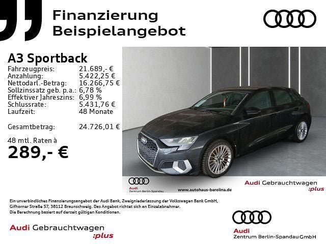 Gebraucht Audi A3 204 PS (150 kW) 2022 Schwarz Limousine