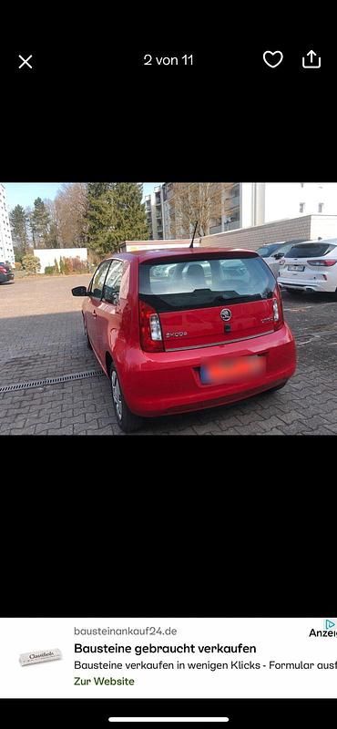 Gebraucht Skoda Citigo 60 PS (44 kW) 2012 Rot Kleinwagen