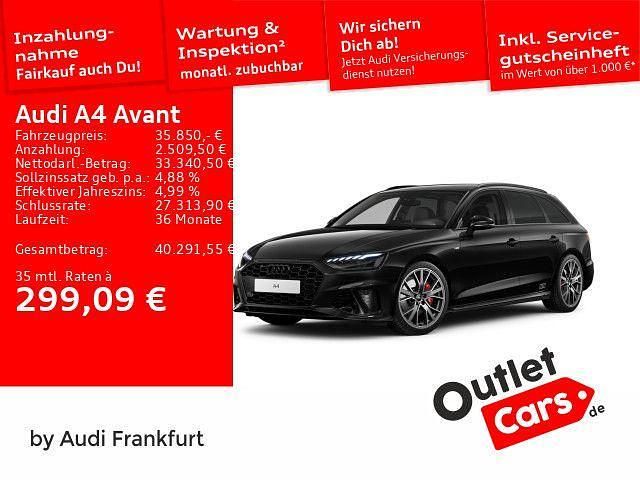 Gebraucht Audi A4 S-Line 204 PS (150 kW) 2024 Mythosschwarz metallic/mythoss Kombi