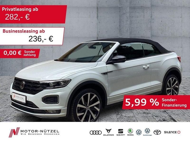 Weiß Gebraucht 2021 VW T-Roc Cabriolet R-line Cabrio | 21.990 € (Fairer Preis) - Bild 1/4