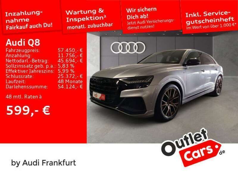 Gebraucht Audi Q8 Ambiente 286 PS (210 kW) 2021 Florettsilber metallic SUV