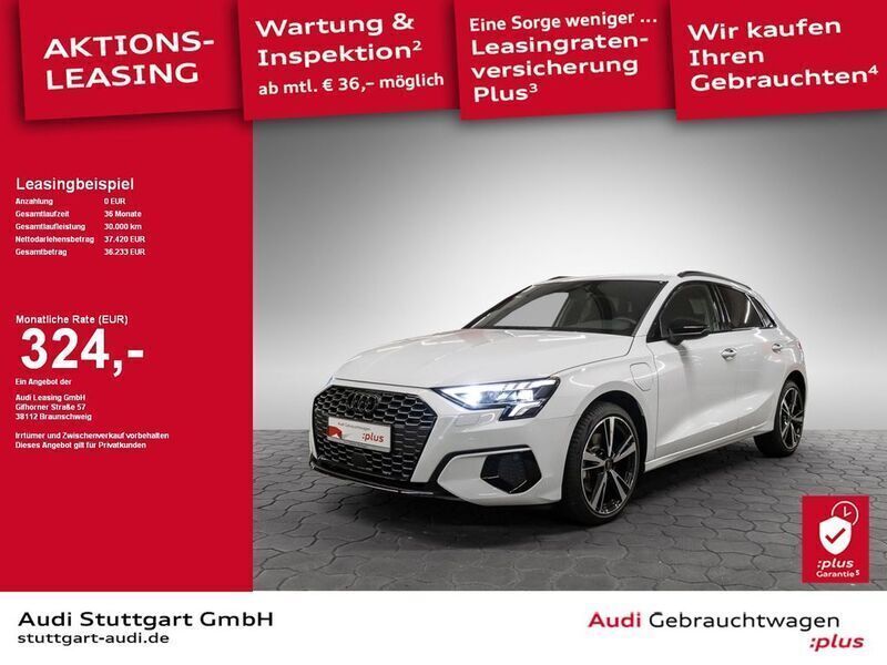 Gletscherweiß metallic Gebraucht 2024 Audi A3 Sportback e-tron Advanced Plus Limousine | 37.420 € - Bild 1/2