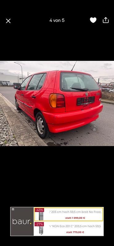 Gebraucht VW Polo 50 PS (36 kW) 1998 Rot Kleinwagen