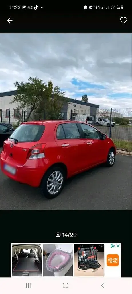 Gebraucht Toyota Yaris 2012 Rot Kleinwagen