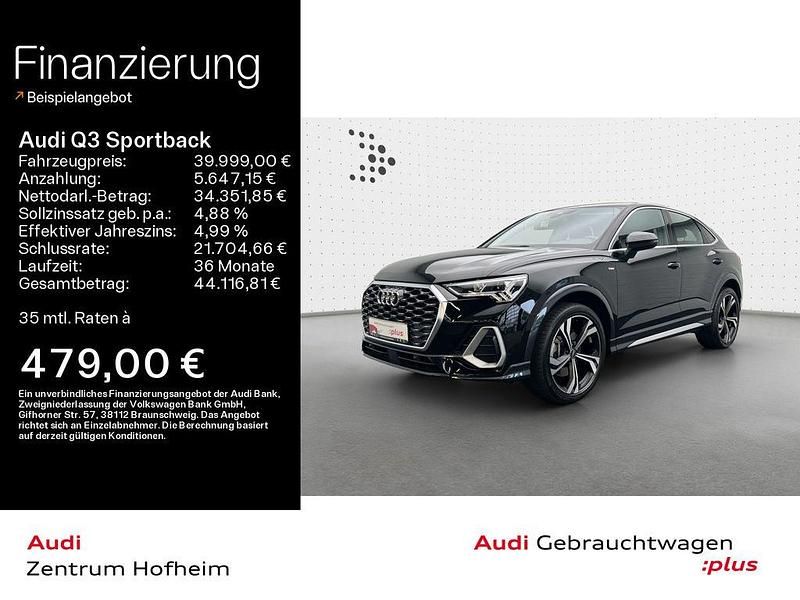 Schwarz Gebraucht 2022 Audi Q3 Sportback S-Line SUV | 39.999 € (Guter Preis) - Bild 1/4