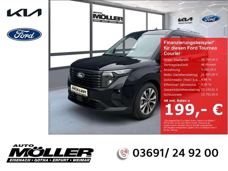 Schwarz Neu 2025 Ford Tourneo Courier Titanium Van / Kleinbus | 26.799 € (Fairer Preis) - Bild 1/4