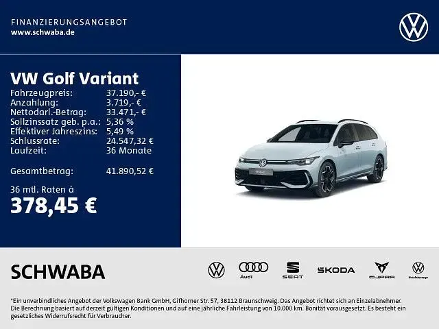 Neu VW Golf VIII R-line 150 PS (110 kW) 2026 Crystal ice blue metallic Kombi