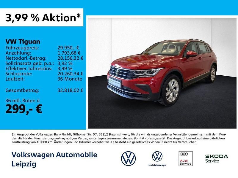 Rot Gebraucht 2022 VW Tiguan Life SUV | 29.950 € (Fairer Preis) - Bild 1/3