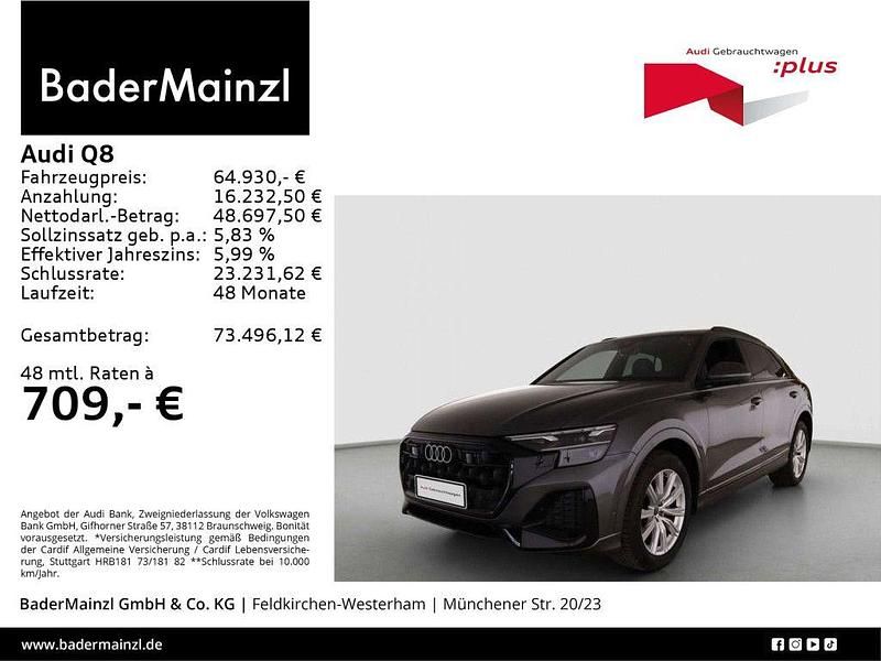 Samuraigrau metallic Gebraucht 2025 Audi Q8 SUV | 64.930 € (Etwas zu teuer) - Bild 1/3