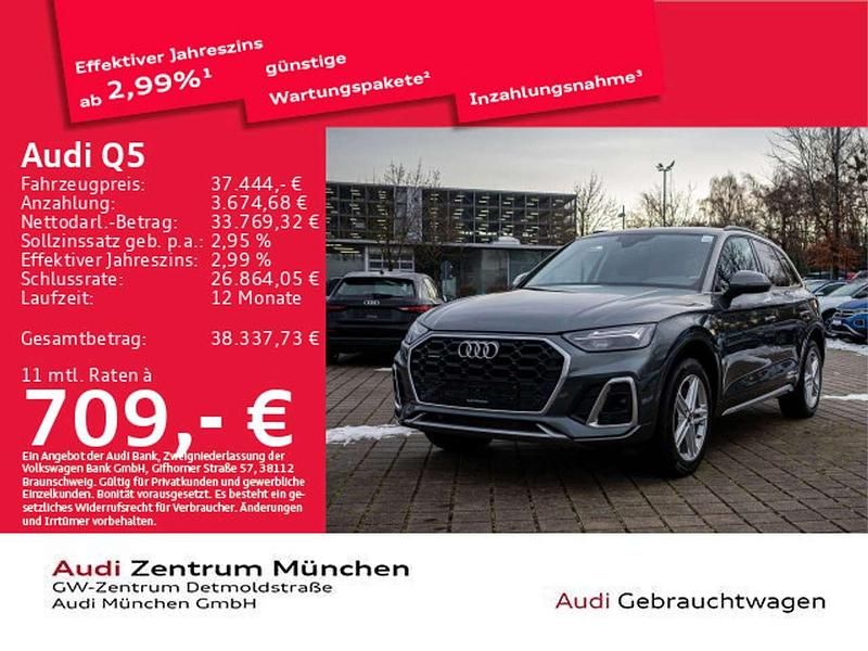 Grau Gebraucht 2022 Audi Q5 S-Line SUV | 37.444 € (Guter Preis) - Bild 1/2