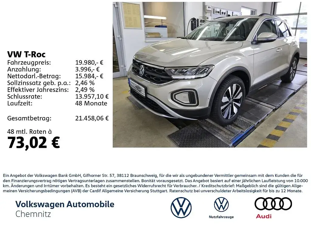 Gebraucht VW T-Roc Move 116 PS (85 kW) 2024 Ivory silver metallic SUV