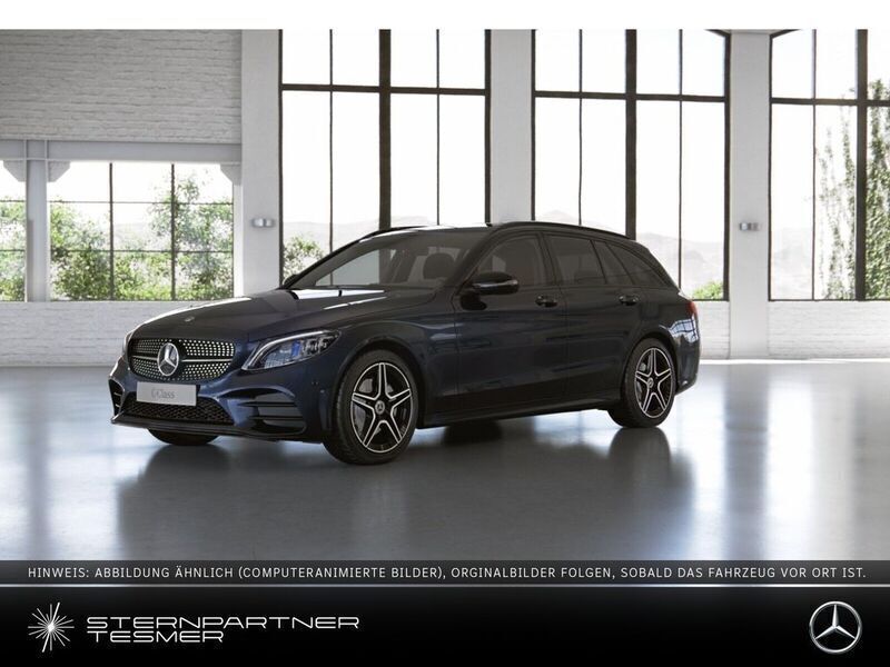 Blau Gebraucht 2021 Mercedes C200 AMG Limousine | 26.757 € (Fairer Preis) - Bild 1/4