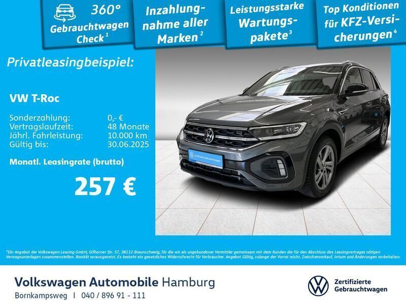X3 indiumgrau metallic Gebraucht 2024 VW T-Roc R-line SUV | 33.333 € (Fairer Preis) - Bild 1/3