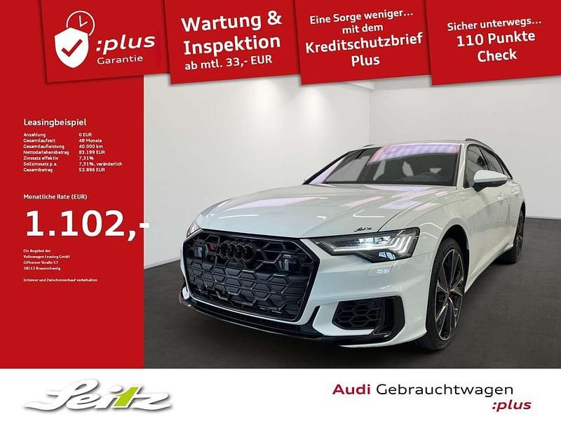 Gletscherweiß metallic Gebraucht 2024 Audi S6 Ambiente Kombi | 80.490 € (Teuer) - Bild 1/3