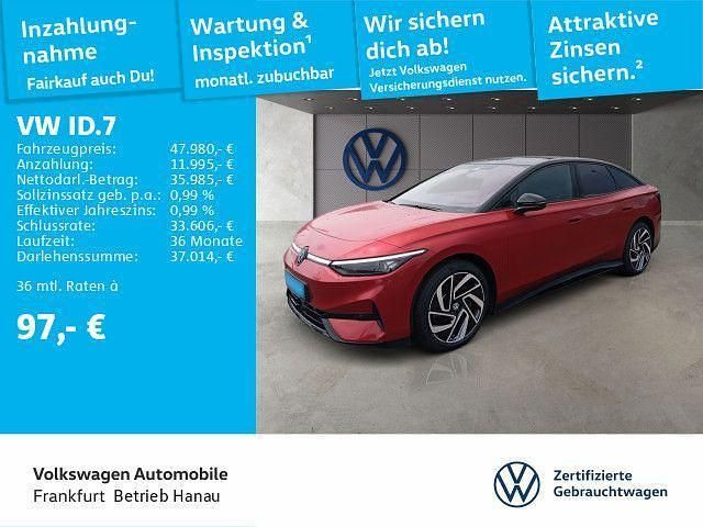 Rot Gebraucht 2024 VW ID.7 Pro Limousine | 47.980 € (Fairer Preis) - Bild 1/4
