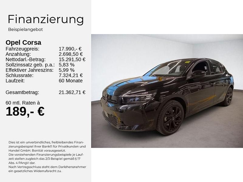 Gebraucht Opel Corsa S 101 PS (74 kW) 2024 Lackierung schwarz perla nera/ Kleinwagen