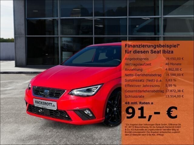 Reinrot Gebraucht 2024 Seat Ibiza Black Edition Limousine | 19.450 € (Fairer Preis) - Bild 1/4