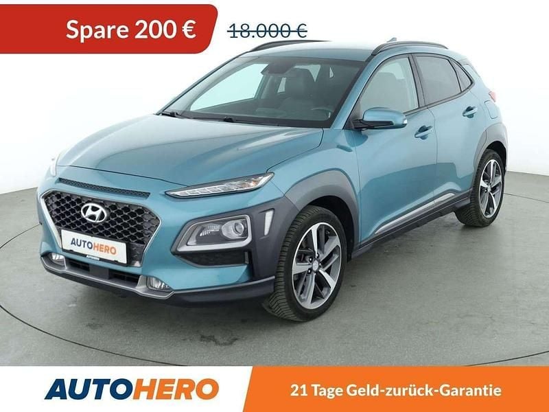 Ceramic blue Gebraucht 2019 Hyundai Kona Premium SUV | 17.800 € (Fairer Preis) - Bild 1/3