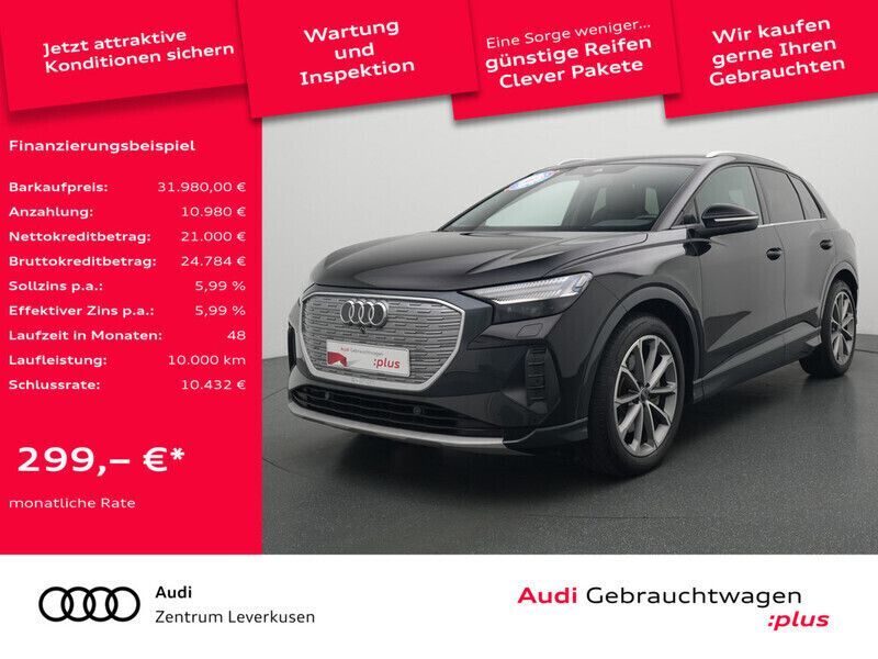 Mythosschwarz metallic Gebraucht 2021 Audi Q4 e-tron Advanced Plus SUV | 31.980 € (Guter Preis) - Bild 1/4