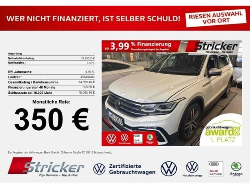 Gebraucht VW Tiguan Allspace Elegance 190 PS (139 kW) 2021 Pure white SUV