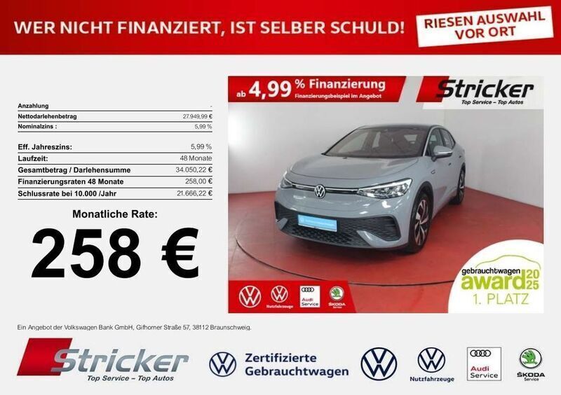Grau Gebraucht 2022 VW ID.5 Pro Performance SUV | 27.949 € (Superpreis) - Bild 1/4