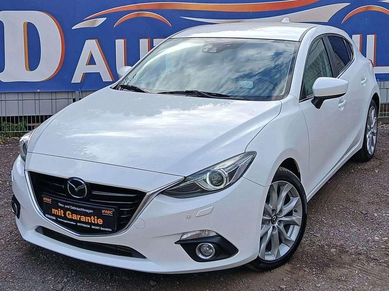 Satinweiss metallic Gebraucht 2014 Mazda 3 Sports-Line Kleinwagen | 6.790 € (Fairer Preis) - Bild 1/4