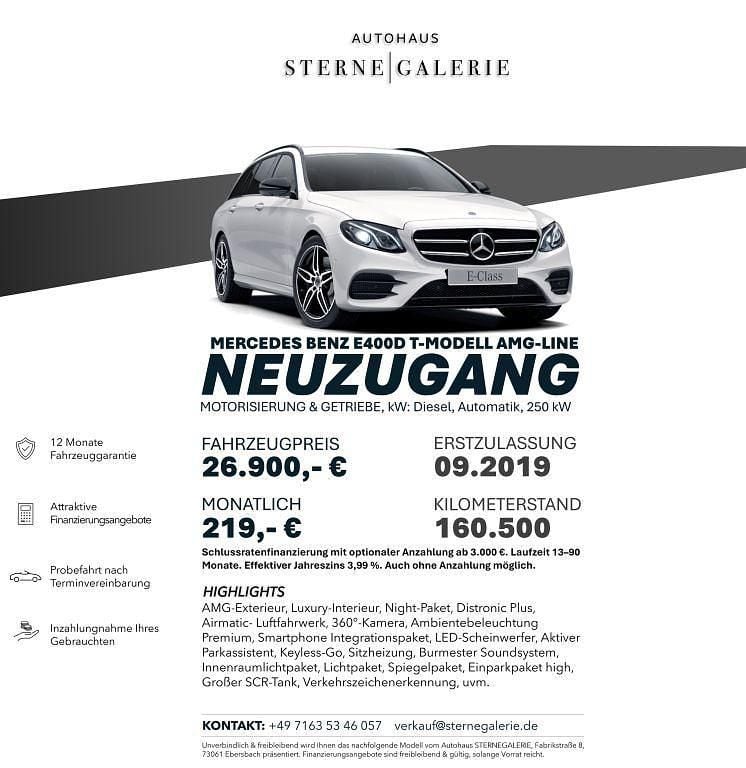Gebraucht Mercedes E400 AMG line 340 PS (250 kW) 2019 Weiß Limousine