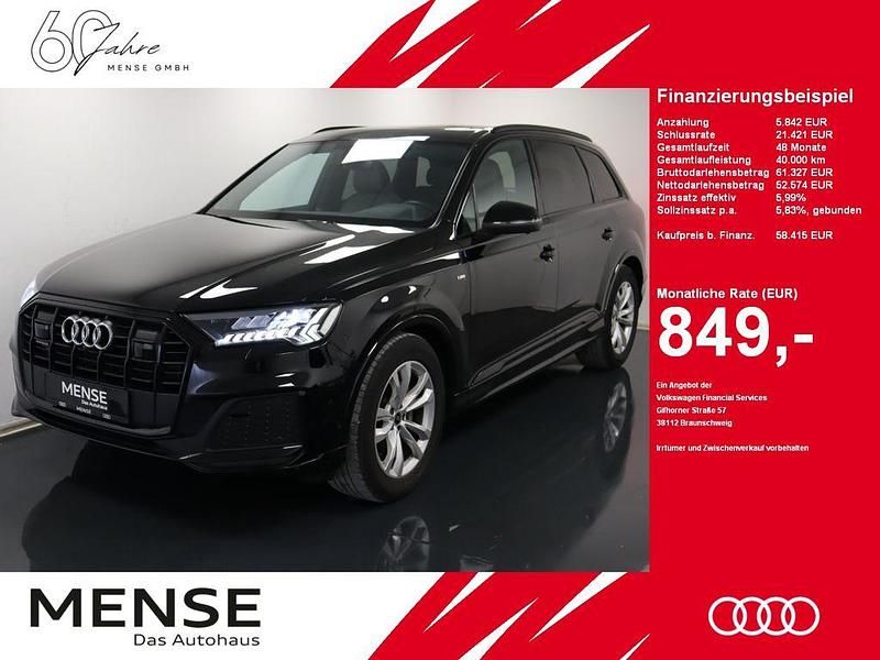 Tiefschwarz Gebraucht 2020 Audi Q7 S-Line SUV | 58.415 € (Fairer Preis) - Bild 1/4