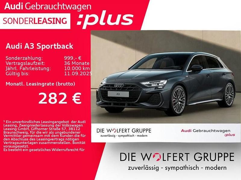 Daytonagrau perleffekt Gebraucht 2024 Audi A3 S-Line Limousine | 41.270 € (Fairer Preis) - Bild 1/4