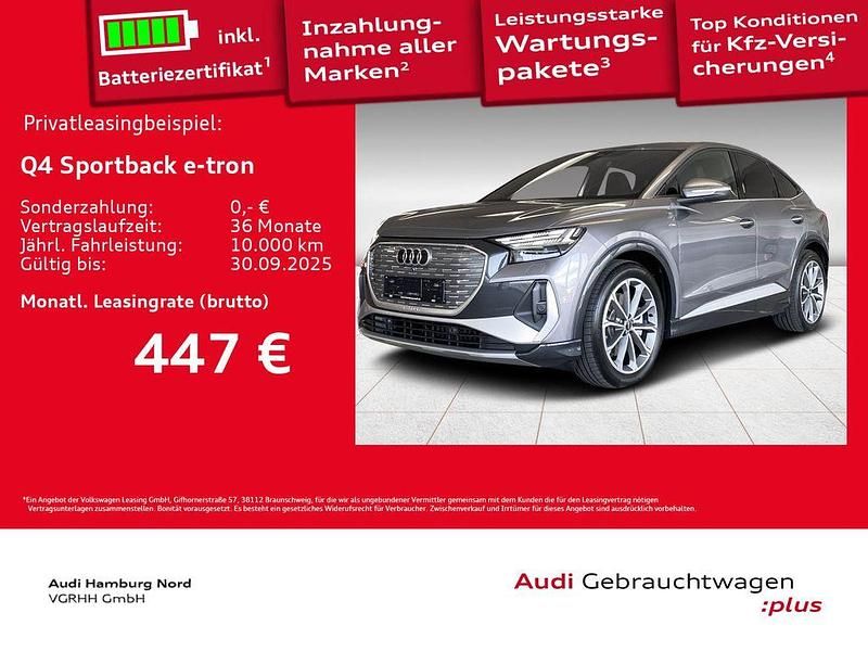 Grau Gebraucht 2025 Audi Q4 Sportback e-tron S-Line SUV | 50.890 € (Guter Preis) - Bild 1/3
