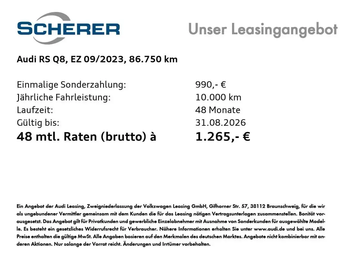 Gebraucht Audi Q8 Basis 600 PS (441 kW) 2023 Schwarz SUV