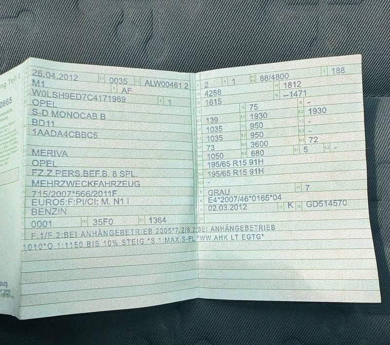 Gebraucht Opel Meriva Selection 101 PS (74 kW) 2012 Grau Van / Kleinbus