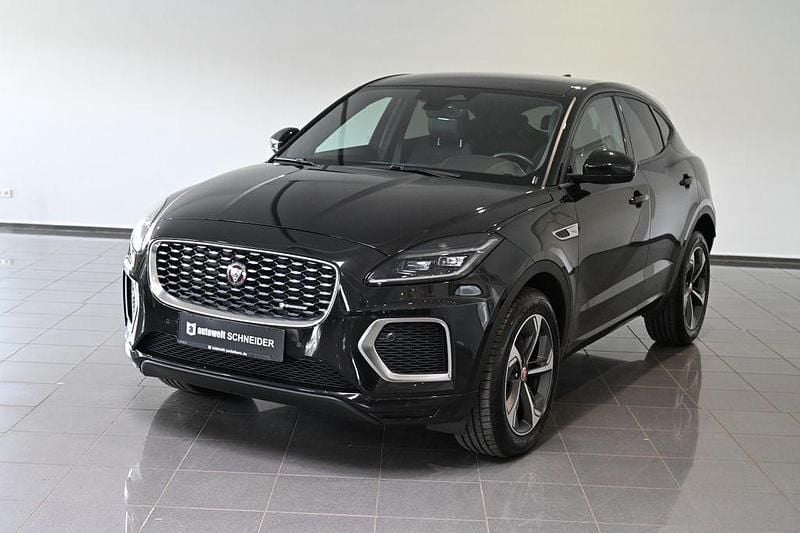 Schwarz santorini black metallic (metallic) Gebraucht 2022 Jaguar E-Pace R-Dynamic SUV | 29.750 € (Superpreis) - Bild 1/4