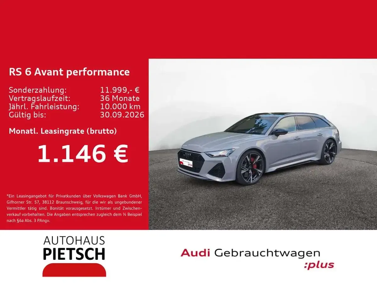 Gebraucht Audi RS6 Performance 630 PS (463 kW) 2025 Nardograu Kombi