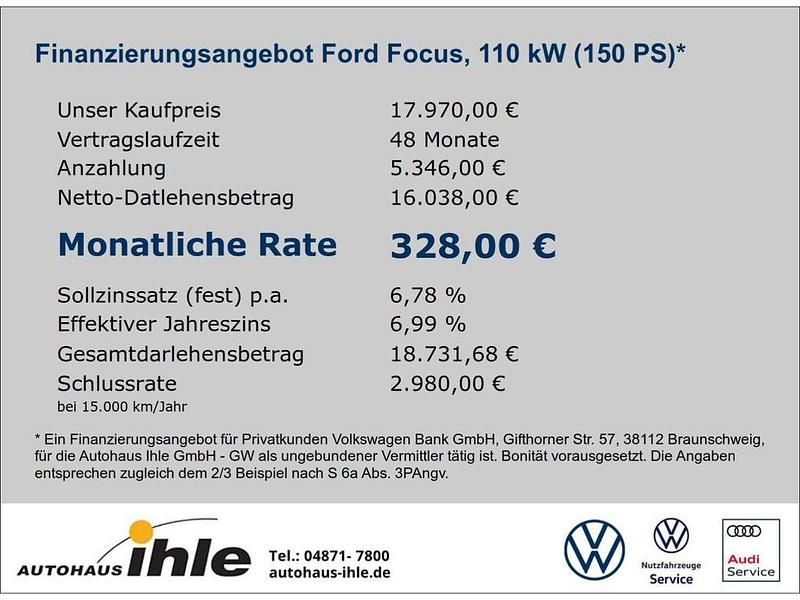 Używany Ford Focus Titanium S 150 KM (110 kW) 2020 Niebieski Sedan/Limuzyna