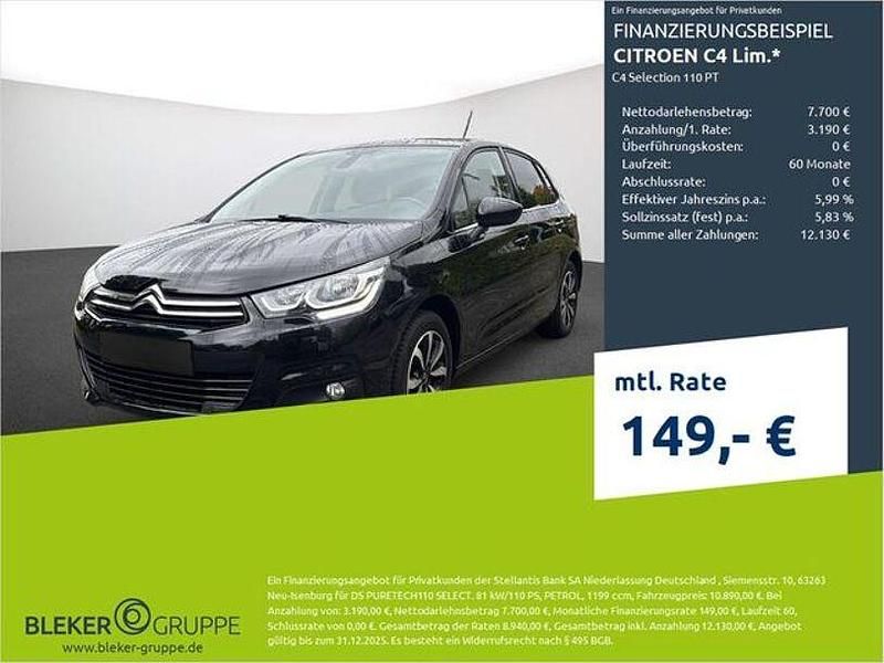Lackierung schwarz perla nera/metallic klarlack Gebraucht 2018 Citroën C4 SELECTION Limousine | 9.890 € (Etwas zu teuer) - Bild 1/3