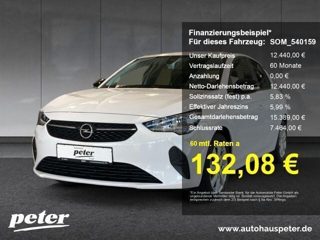 Weiß Gebraucht 2021 Opel Corsa Edition Kleinwagen | 12.440 € (Guter Preis) - Bild 1/4