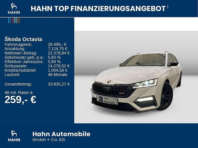 Gebraucht Skoda Octavia RS 200 PS (147 kW) 2022 Moonweiss metallic Kombi