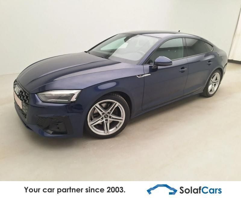 Blau Gebraucht 2021 Audi A5 Sportback S-Line Limousine | 24.079 € (Superpreis) - Bild 1/4