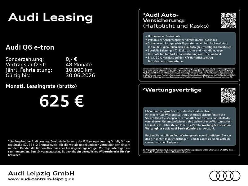 Neu Audi Q6 e-tron Sport 185 kW (252 PS) 2026 Schwarz SUV