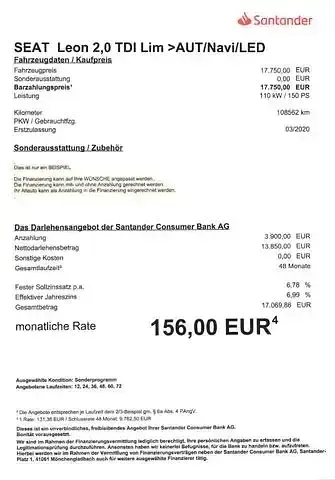 Gebraucht Seat Leon XCELLENCE 150 PS (110 kW) 2020 Mitternachtsschwarz Limousine