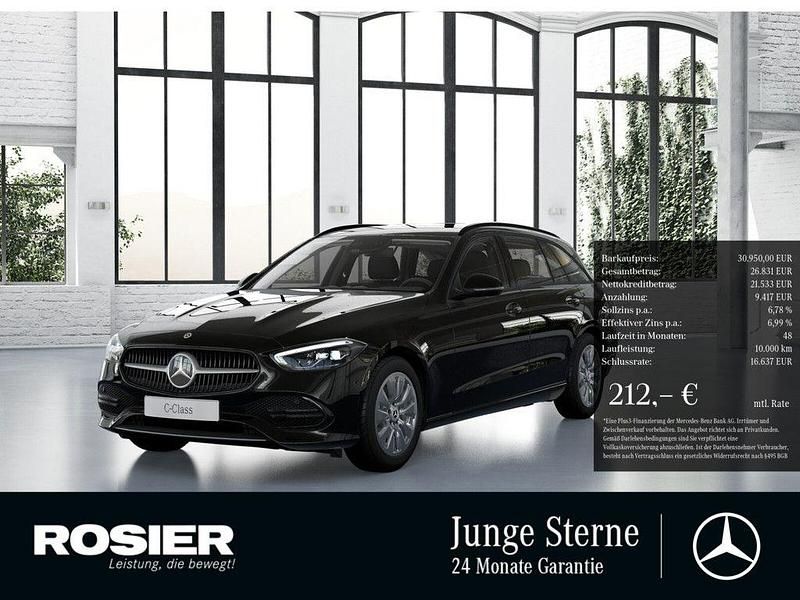 Schwarz / obsidianschwarz Gebraucht 2023 Mercedes C200 Kombi | 30.950 € (Fairer Preis) - Bild 1/3