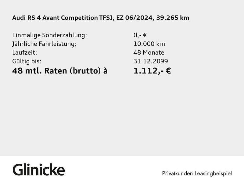 Gebraucht Audi RS4 Competition 450 PS (330 kW) 2024 Schwarz Kombi