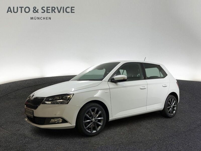 Moonweiss metallic met. Gebraucht 2019 Skoda Fabia Ambition Kleinwagen | 14.860 € (Etwas zu teuer) - Bild 1/4
