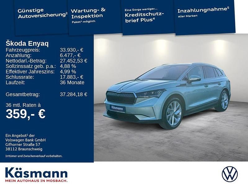 Arctic silber metallic Gebraucht 2021 Skoda Enyaq iV Suite SUV | 33.930 € (Fairer Preis) - Bild 1/4