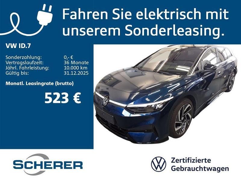 Aquamarinblau metallic (metallic) Gebraucht 2024 VW ID.7 Pro Limousine | 48.280 € - Bild 1/4